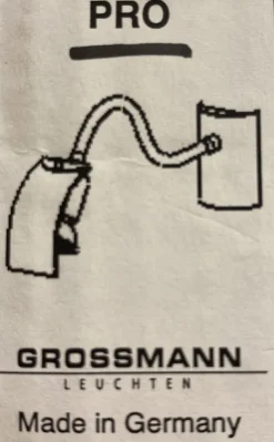 PRO Vegglampe Lang arm -Matt messing