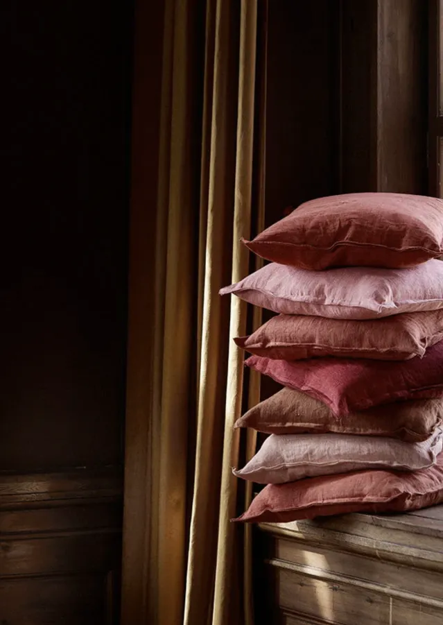 Putetrekk -Linen Old Rose