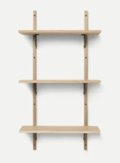 Sector hylle eik/sort messing