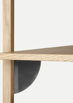 Sector hylle eik/sort messing