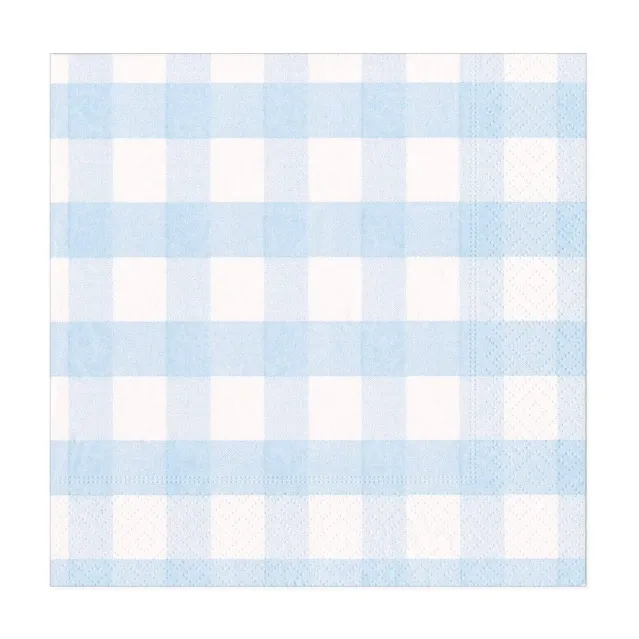 Servietter lunsj – Gingham Lysblå