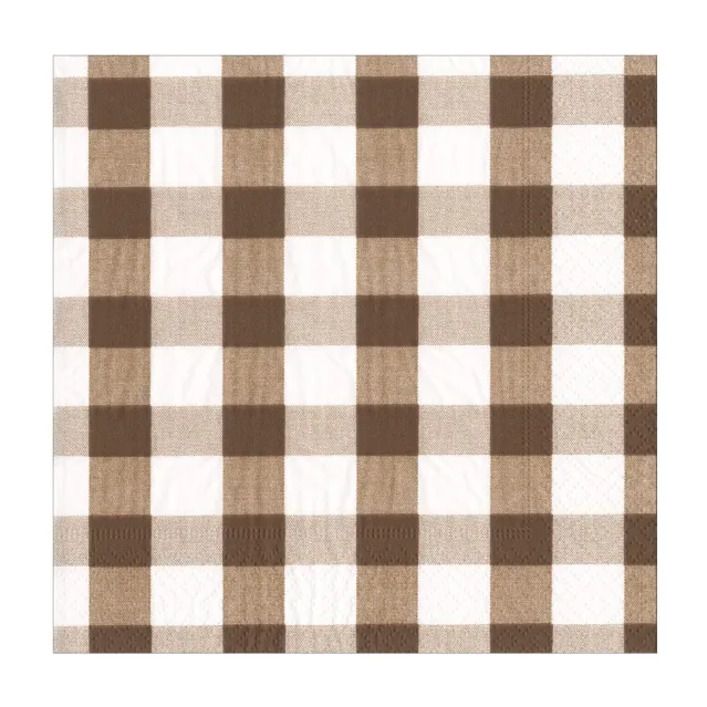 Servietter lunsj -Gingham Sjokolade