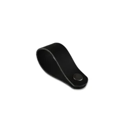 Serviettring i skinn -Sort ,6 pk