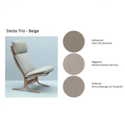 Siesta Trio Fotskammel Tekstil