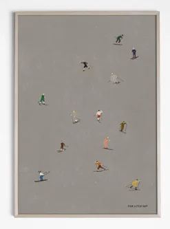 Skiløpere – poster 50×70