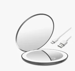 Sminkespeil med LED lys – håndholdt