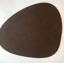 Table mat curve L Dark Brown
