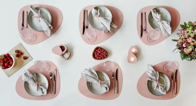 Table mat curve L Rose