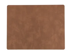 Table mat square L Brown