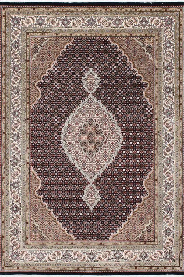 Tabriz Indi Black Cream gulvteppe