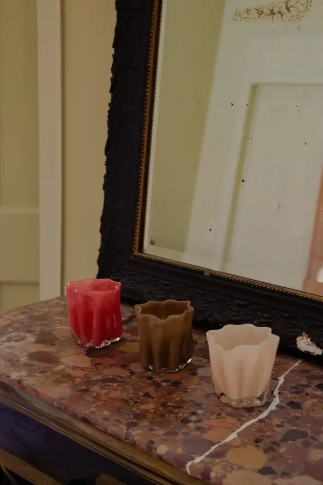 Tess telysholder -Benhvit