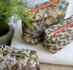 Toalettveske -Brocart Sepia, Medium